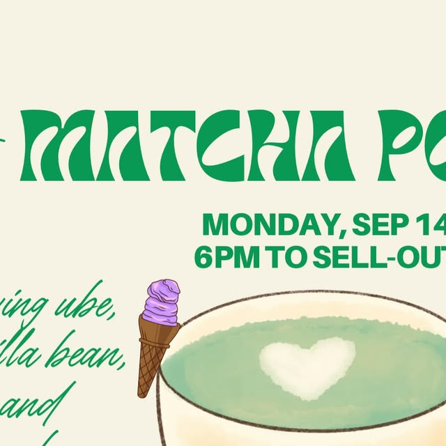 Evening pop-up at Tiliani — serving Ube, Strawberry Shortcake & Vanilla Bean